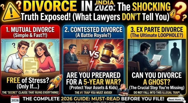 divorce procedure India 2026 mutual contested ex parte Hindu Marriage Act Section 13B complete guide