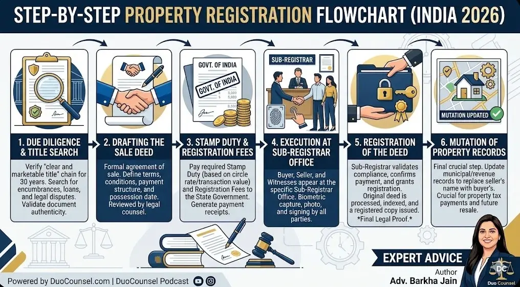  property registration kaise hoti hai 2026 stamp duty documents online process India