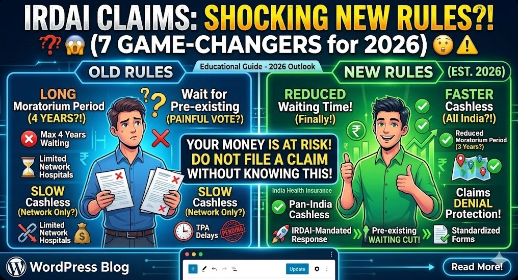 IRDAI health insurance claim new rules 2026 moratorium waiting period cashless