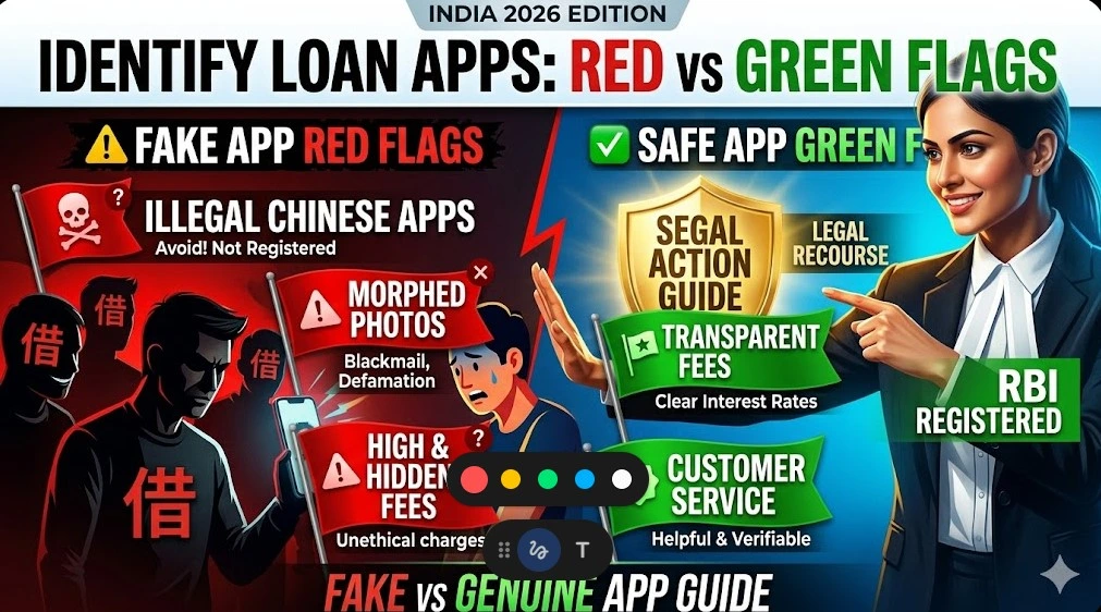  fake loan app illegal loan app red flags Chinese apps identification India 2026