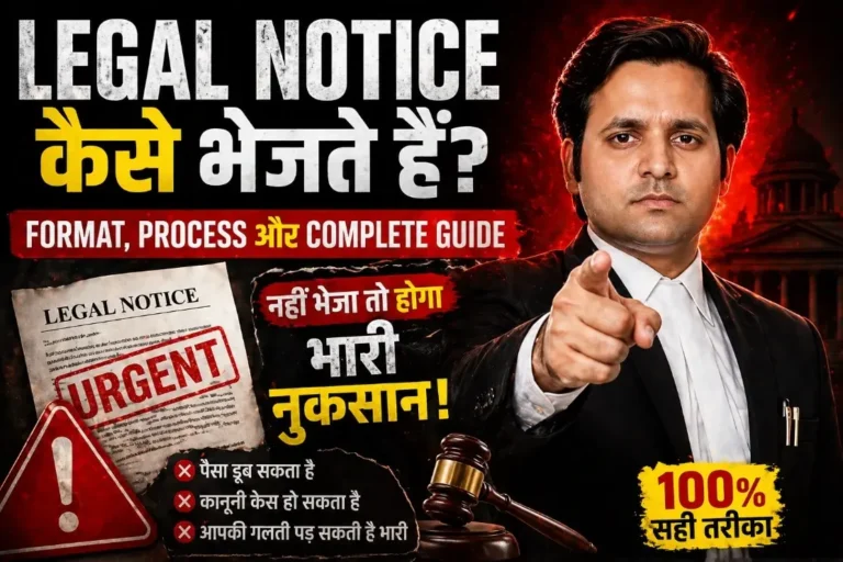 legal notice kaise bhejte hain format process registered post advocate India complete guide