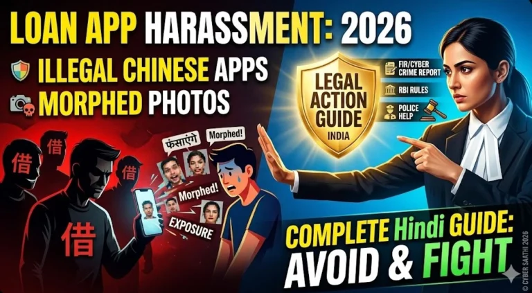 loan app harassment 2026 illegal Chinese apps morphed photos blackmail legal action cybercrime complaint India