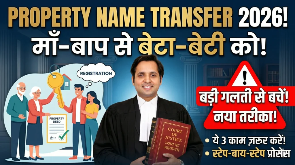 property naam transfer kaise karein 2026 maa baap se beta beti ke naam gift deed will