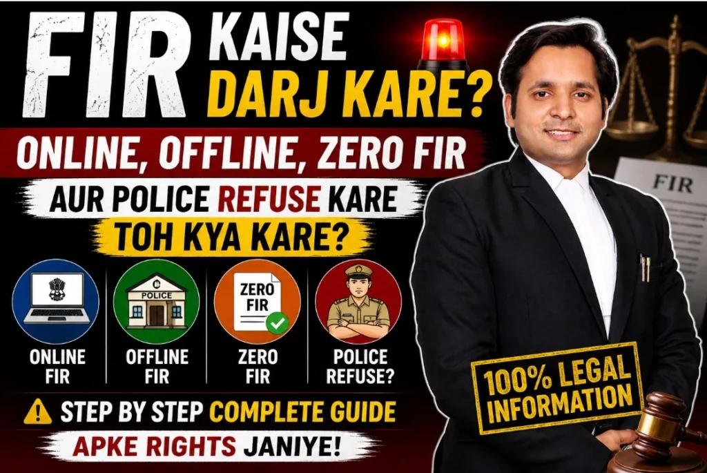 FIR kaise darj kare online offline Zero FIR BNSS Section 173 police refuse remedy magistrate India complete guide